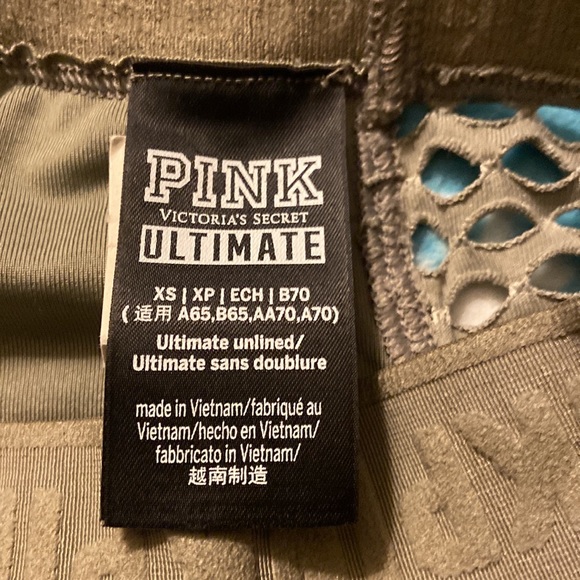Pink Victoria’s Secret Ultimate unlined razorback army green bra - Picture 4 of 5
